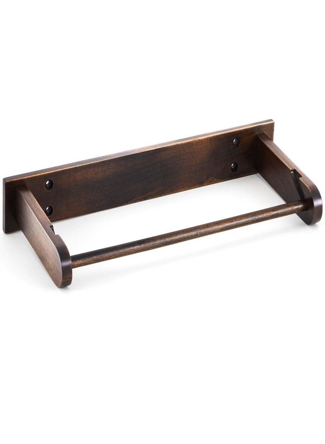 Colingmill Wall Mounted Wood Paper Towel Holder Wooden Roll Hanging Organizer Adhesive No Drill Under Cabinet Wood Paper Towel Holder Kitchen Towels Dispenser Rack - Image 1